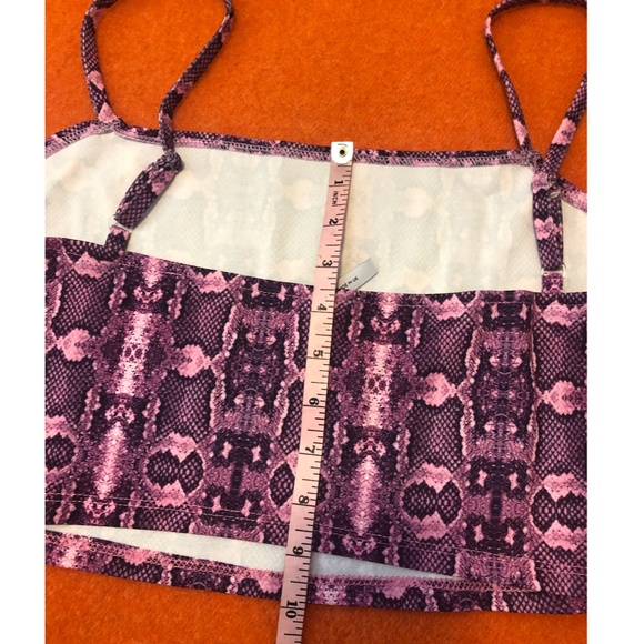 Capsule 98 pink & black snake print cropped top / cami NWT - Picture 12 of 12